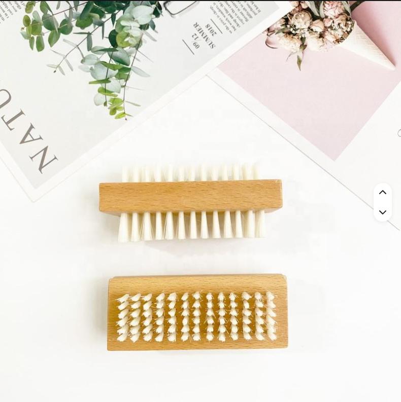 3Pack Solid Wood Hand Scrub Brush Stiff Bristle Under Nail Crevice Cleaner Household Hand Washing Tool