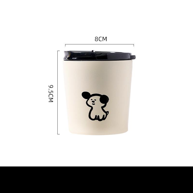 

Dog Korean Couple Thermos Cup Steel Cup Accompanied By Gift Instagram Children Handy Coffee Cup Cute Water Cup 240ml