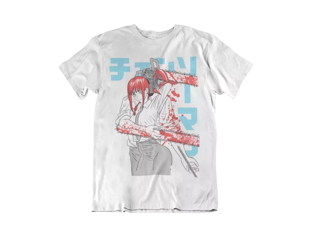 Chainsaw Unisex New Tshirtgraphic Design Denji Makima Pochita Anime White S