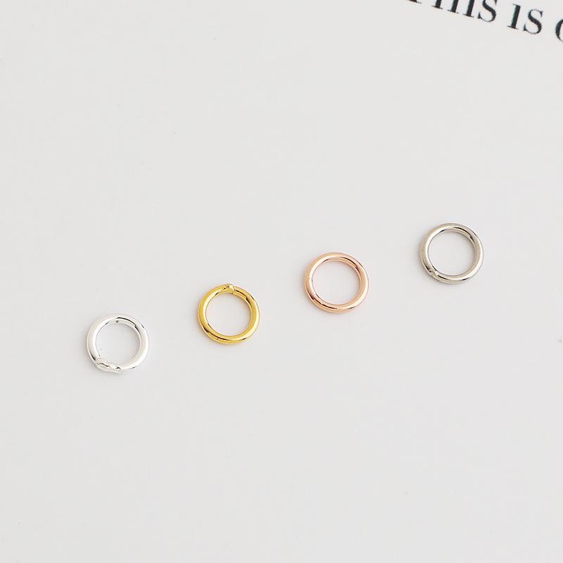 S925 Sterling Silver Small Closed Circle Ring for DIY Handmade Jewelry & Earring Accessories