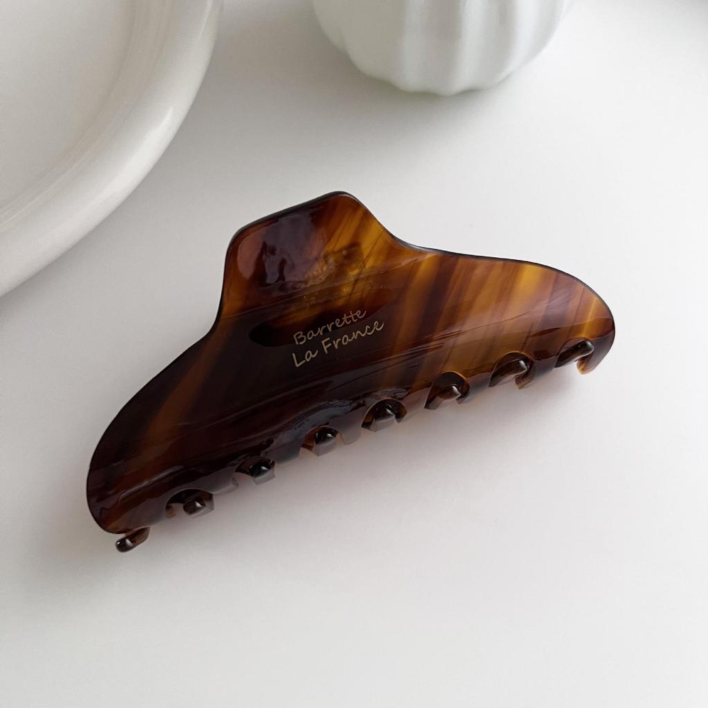 Korean Elegant Gold Acetate Hair Claw Clip for Women - High-Class Updo Accessory