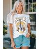 Azura Exchange Nashville Guitar Floral Print T-Shirt
