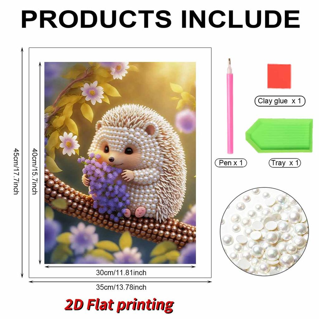 5D DIY Frameless Pearl Painting Badger Pattern Painting Kit, Suitable for Home Living Room Bedroom and Other Wall Decoration Art Paintings
