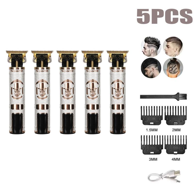 1-5Pack Vintage T9 Electric Cordless Hair Cutting Machine Professional Hair Barber Trimmer For Men Clipper Shaver Beard Lighter