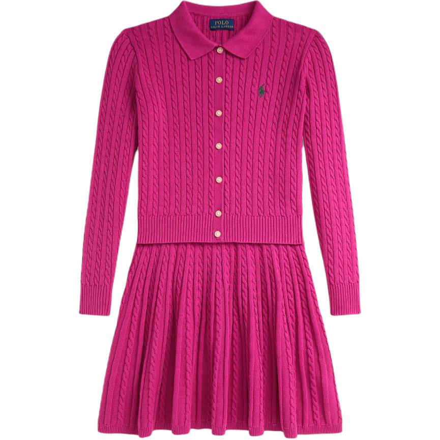 Polo Ralph Lauren Kids  Dress Set Cotton Polo Collar Button-Up Shirt Skirt Kids Dress Set CWPO2STG2U20027-650