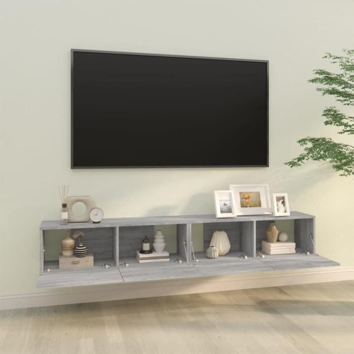 VidaXL Meubles TV 2 pcs Sonoma gris 100x30x30 cm Bois d'ingénierie820467