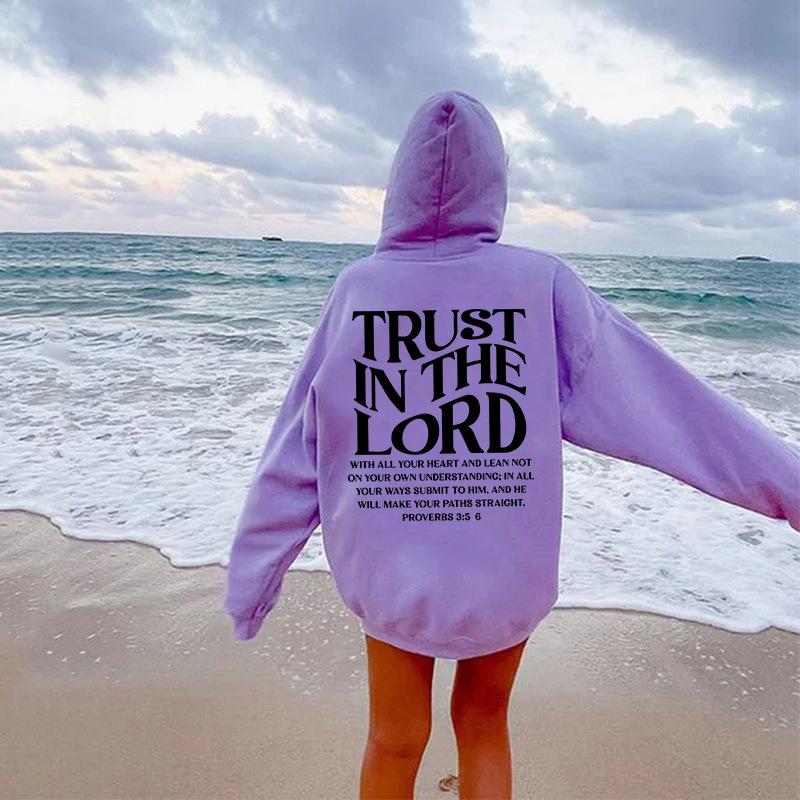 Nová produktová řada Nápis TRUST Pánská a dámská trendy top mikina s kapucí