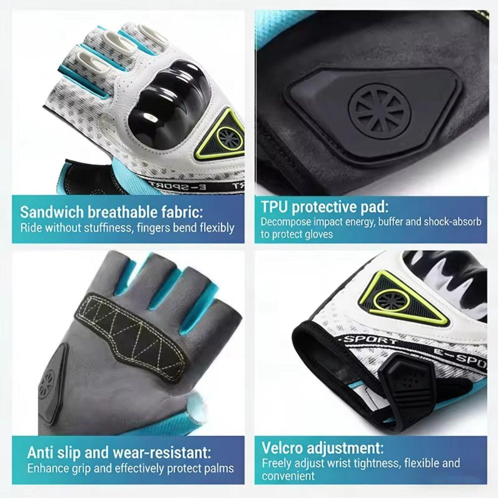 Breathable Motorcycle Gloves Shock-Absorption Protective Gloves Riding Gloves  Men's Riding