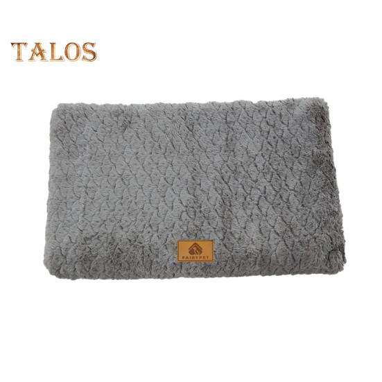 

Подушка для кровати для домашних животных, мягкая бархатная подушка для собак, зимнее одеяло для собак, моющийся матрас для сна домашних животных, кровать для кошек и собак M серебряный серый