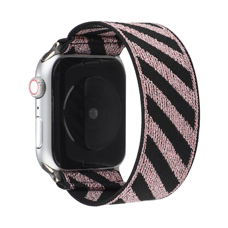Elastic Fabric Bracelet for Apple Watch Band SE 7 6 5 4 41mm 45mm 40mm 44mm Strap for Iwatch Series 6 5 3 2 38mm 42mm Watchbands