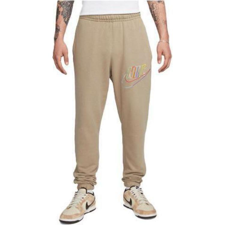 Nike Knitted Sweatpants Men's Khaki Moderate Cuffed Pants DX0800-247