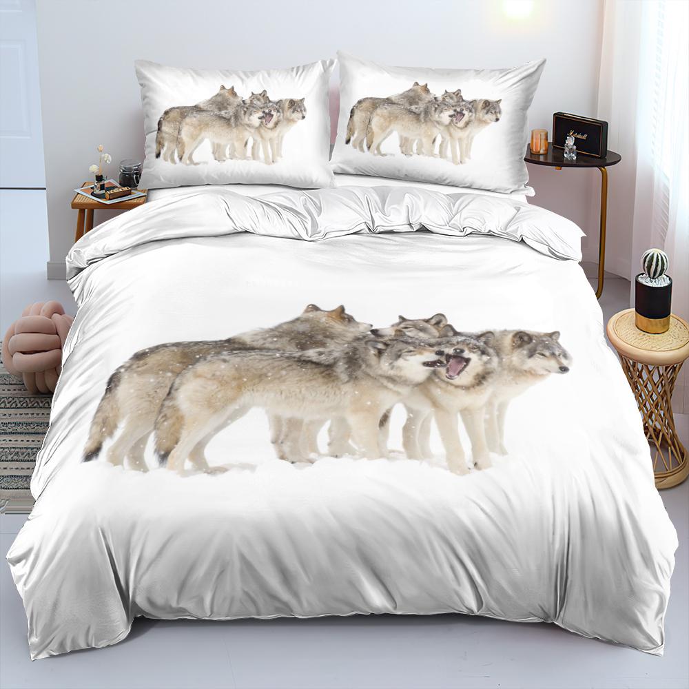 

Комплект постельного белья с изображением волка, размер Queen, комплект постельного белья с изображением волка, бегущего по снегу, для двойни, полиэстер, сафари, животные, покрывало для детей, мальчиков EU single(135x200cm)