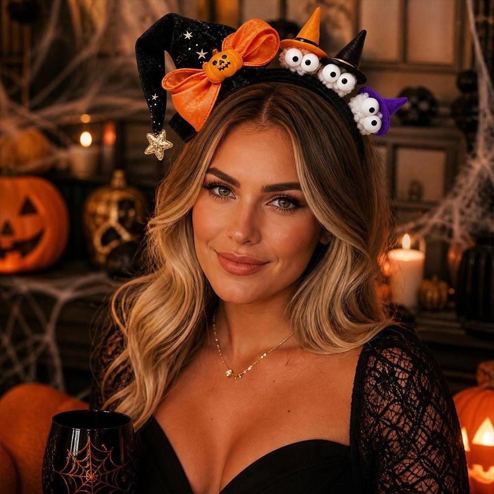 Fabric Halloween Headband Halloween Theme Pumpkin Headband Cute Ghost Headband  Costume Events