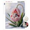 DIY Pearl Painting Canvas Adorable Mouse Design Shiny 3D Bead Art Kit Creative Leisure Craft for Living Room Wall Decor