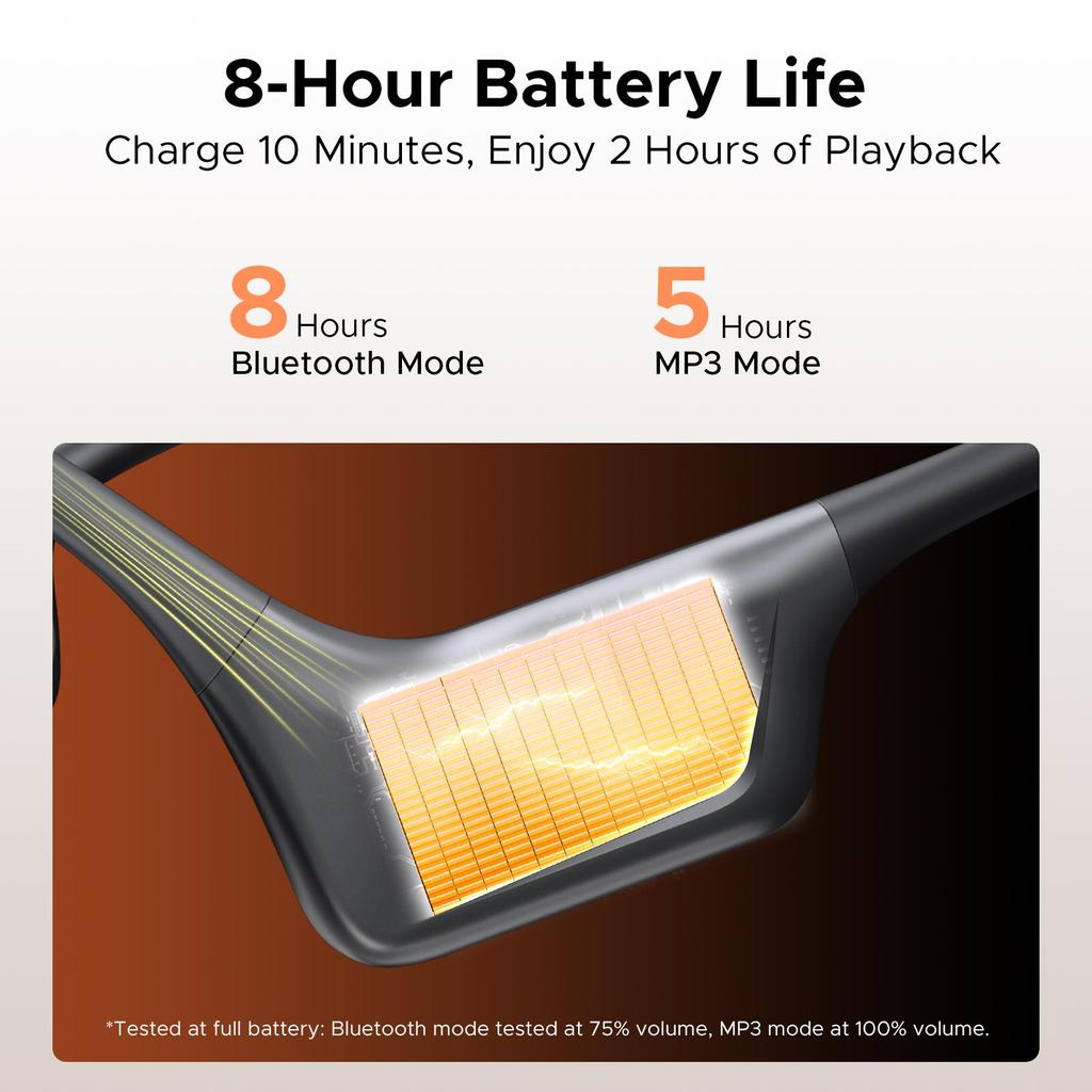 Doogee Knochenschall-Kopfhörer, IP68 Kabelloses Bluetooth 5.4, Dual-Treiber, Sport Open-Ear Kopfhörer zum Schwimmen, Laufen, Radfahren