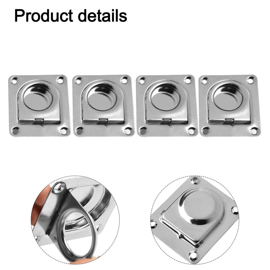 4PCS Marine Grade Stainless Steel D Rings for Boat and Truck Safety