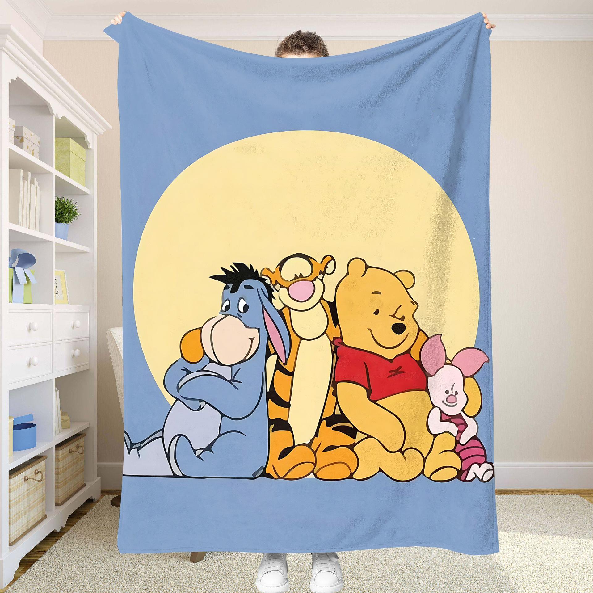 

Пледы для ребенка Винни-Пух Плед для дома и декора Летнее одеяло Кровать Покрывало Аниме Охлаждающий Покрывало для дивана 150x200cm(59x79in)