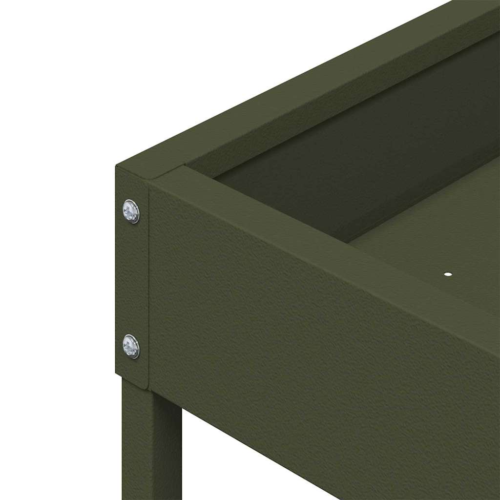 Bird Feeder Olive Green 34 X 26 X 16 Cm Cold Rolled Steel