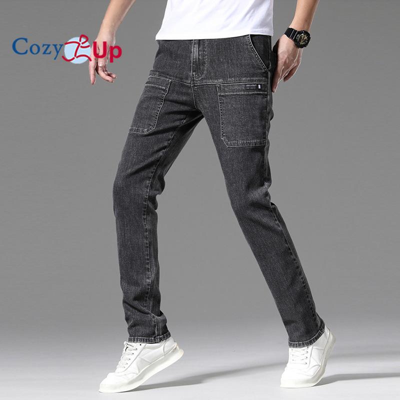 Cozy Up Men's Stretch Jeans, Straight Leg, Multi Bag Casual Pants
