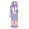 1PC Sun Salt Sand Beach Quote 750ml Color Plastic Sports Water Bottle Leakproof Flip Straw Lid Suitable for Sports Office Home Use