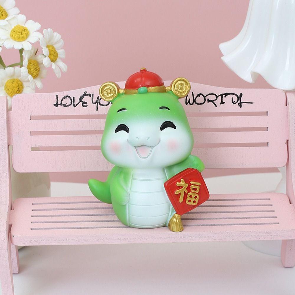 Small Zodiac Snake Figurine Traditional Snake Year Mascot  Home Office Car Accessories