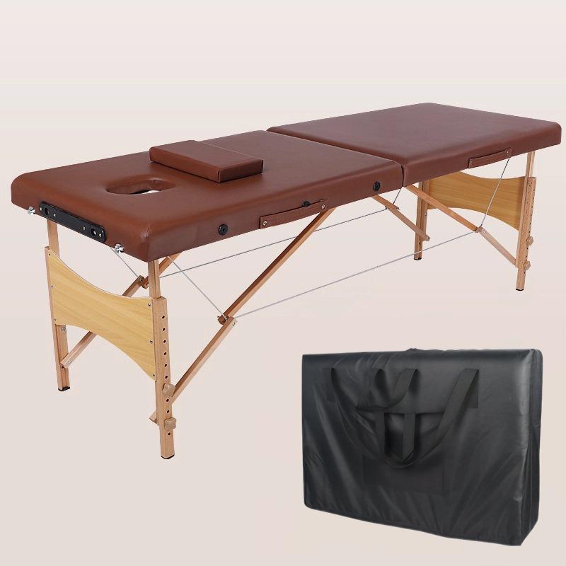 Adjustable Portable Solid Wood Beauty Bed for Massage & Physiotherapy