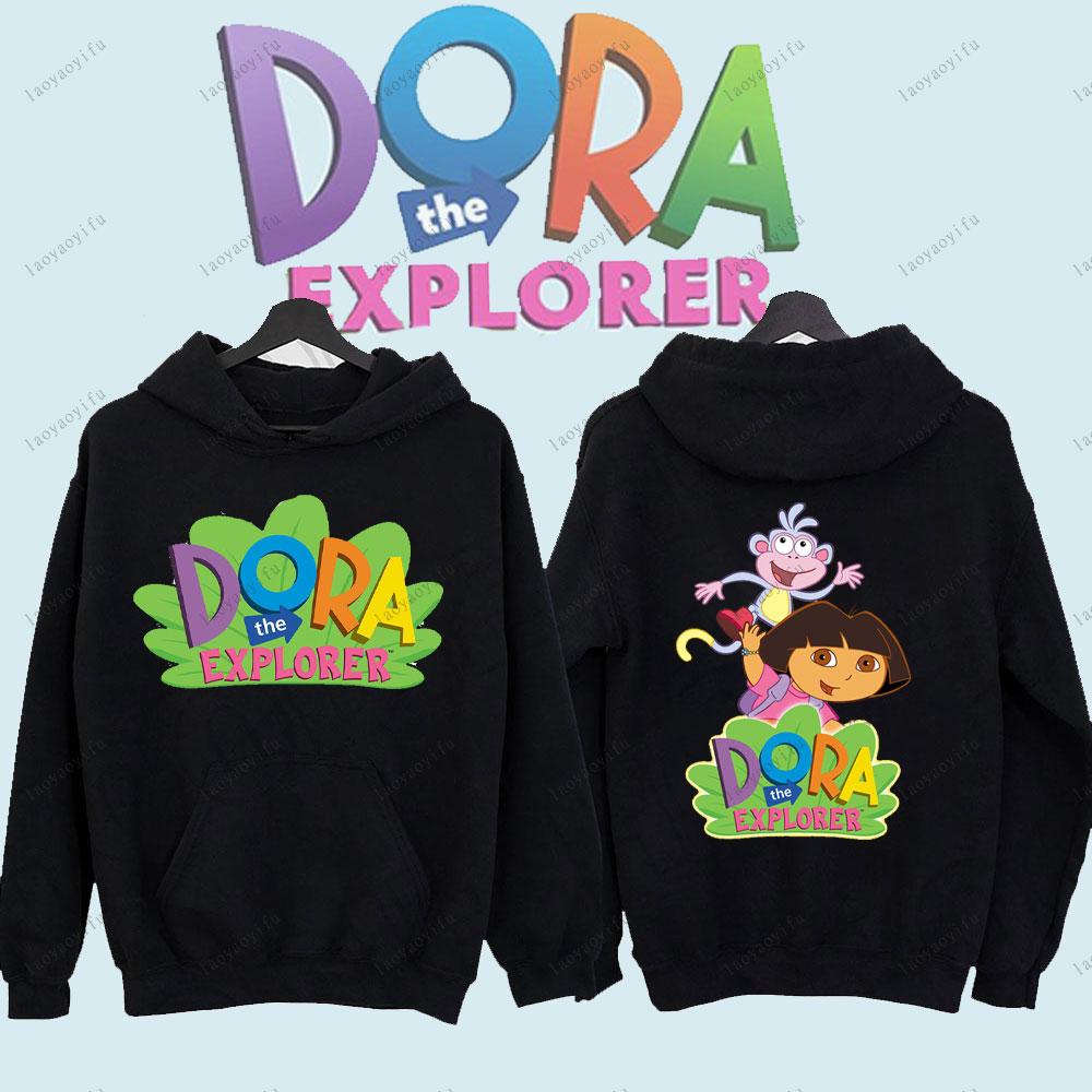 

Дора Исследователь Милый Аниме Мультфильм Пуловер Унисекс Мужская Спортивная Одежда для Осени и Зимы Спортивный Костюм Уличная Одежда Мужчины 3XL