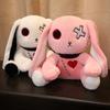 1pc Creepy Goth Bunny Plush Crazy Rabbit Plushie Toys Spooky Gothic Bunny Stuffed Animal Cute Horror Dreadful Bunny Doll For H