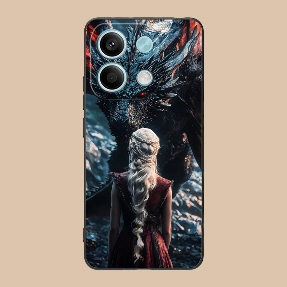 Dragon Queen Matte TPU Mobile Phone Case for POCO M7 M6 M5 M4 M3 X7 X6 X5 X4 X3 Pro GT 5G Colorful Printing Cover