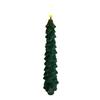Remote Control Window Candles Green Christmas Tree Flameless LED Candle, 9.8" Battery Operated Taper Candles, Dorm Room Decorative Lighting