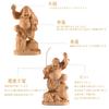 Hanro Art Carving Daikokuten and Ebisu Buddhist Wood Hinoki Brought Good Business and Protection from Evil H x W x Figurine, Statue, Carving, Wood,