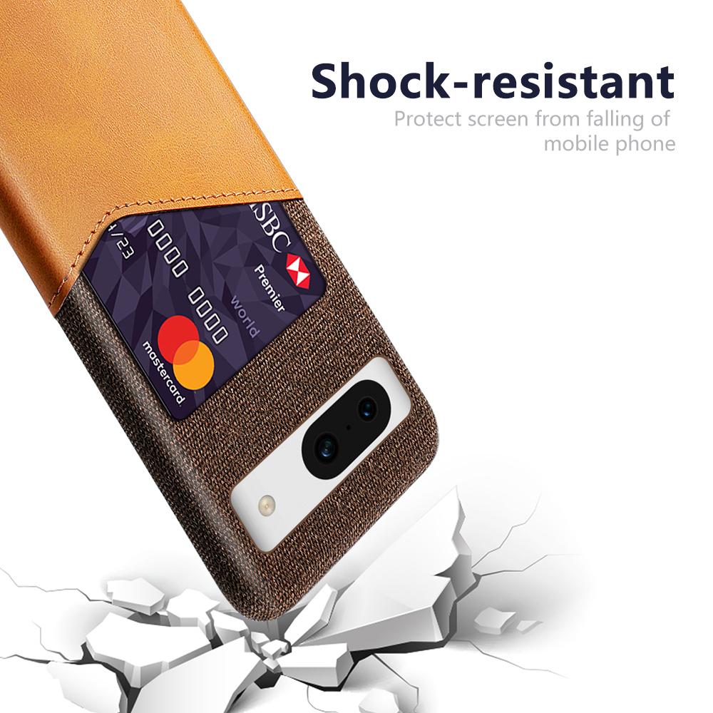 For Google Pixel 8a Phone Case with Card Slot PU Leather+PC Back Cover