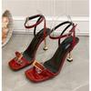 2026 Hot Women's High Heels Fashion Luxury Women Open Toe Sexy Party Women Dress Women Ankle BucklesSandals Zapatillas De Mujer