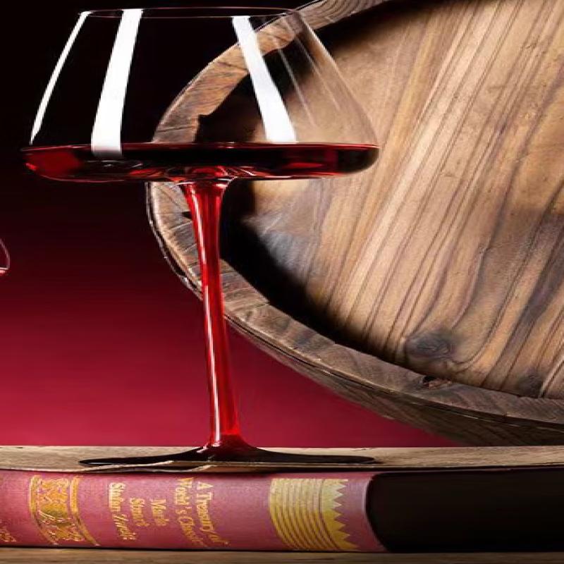 Shangqi H250 Red Stem Black Base Wine Glass Set