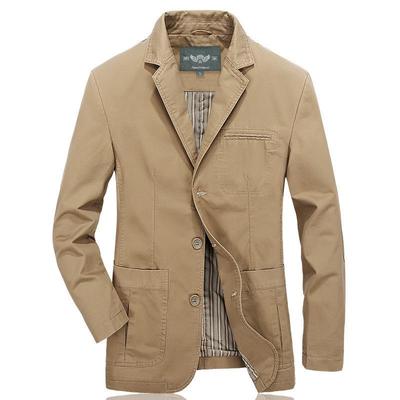 Men's Plus Size Cotton Blazer, Spring/Autumn Style, Casual Suit Jacket 817#
