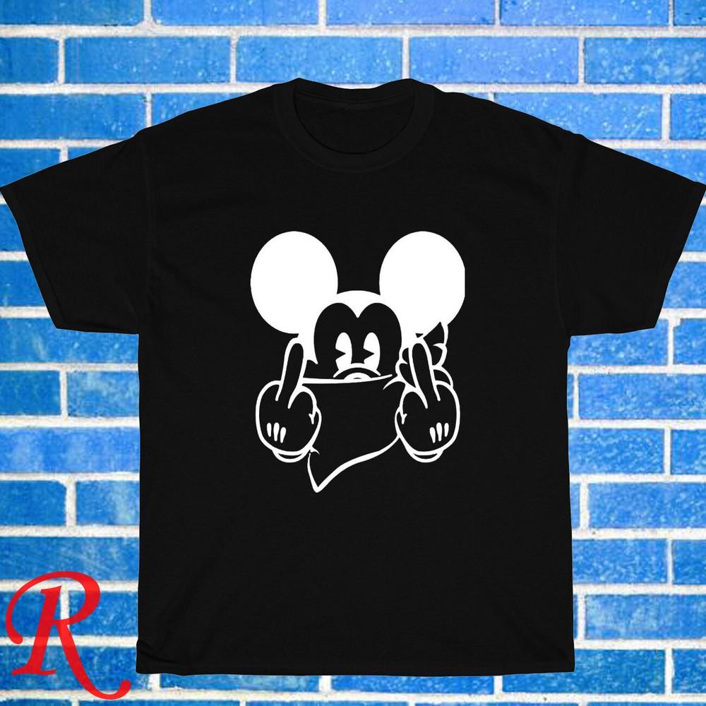 

New! DISOBEY VENDETTA MICKEY FUNNY COOL logo Black Grey Size S-3XL Unisex T-Shirt M