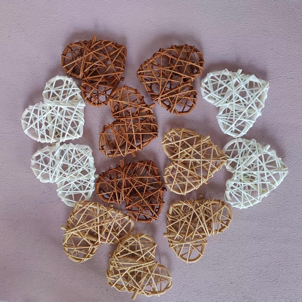 12Pcs Hand-woven Rattan Ornaments for Home, Festival, and Various Environmental Decorations To Enhance Environmental Beauty and Family Atmosphere