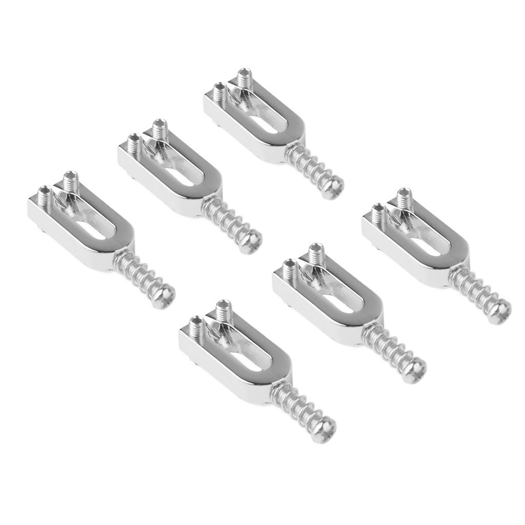 6Pcs Electric Guitar Tremolo Bridge Saddle U Shaped String Tuning Screw Saddle Accessory