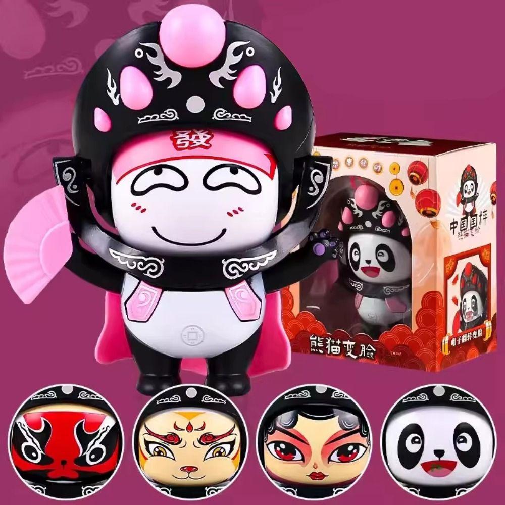 Sichuan Opera Panda Face Changing Doll Stress Reducing Chinese Style Panda Figurine Toy 5 Expression Changes Face Changing Doll
