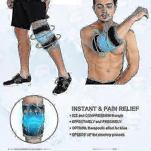 Reusable Gel Ice Pack for Knee Pain Relief, Cold Therapy Wrap for Leg Injuries, Swelling, Knee Replacement Surgery, Hot & Cold Compress