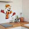 Cartoon Patchwork Christmas Snowman Kitchen Dining Room Home Decoration Wall Stickers
