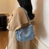 Women's Messenger Bag Denim Bag Commuter Solid Color Shoulder Bag