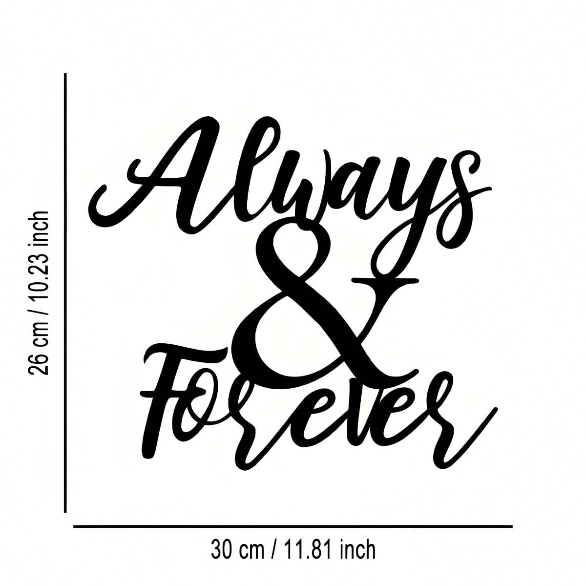 Always Forever Metal Wall Art Vintage Iron Love Plaque Home Office Decor Living Room Cafe Bar Gift Romantic Reusable разноцветный