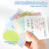 116 Sheets PET Hole Reinforcement Stickers Pull Out 1-Hole Loose-leaf Page Reinforcement Labels Pearlescent