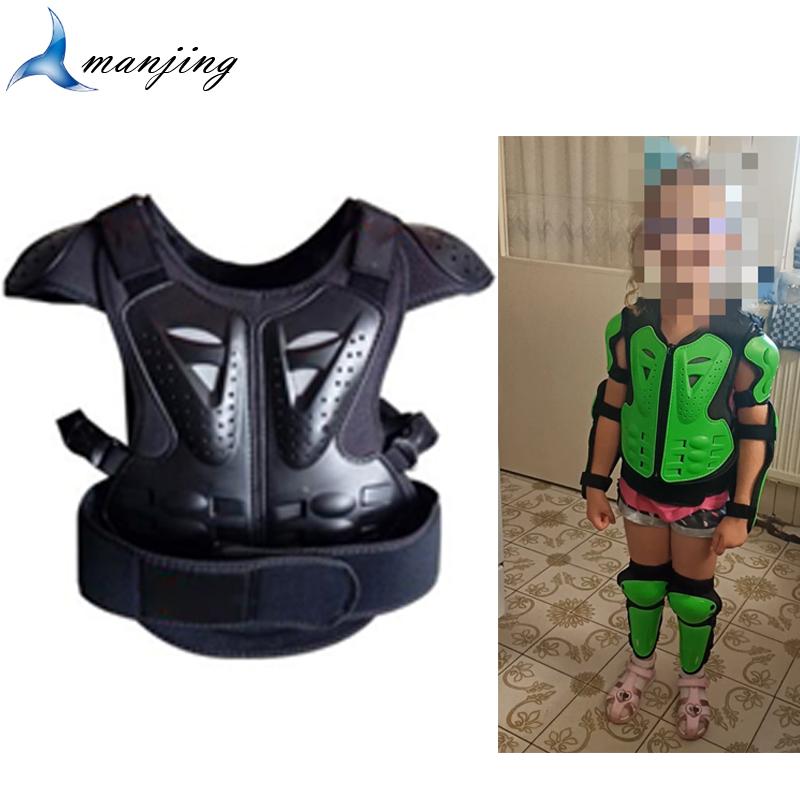 Kids Motocross Waistcoat Motorcycle Chest Back Shoulder Armor Child Protective Gear Racing Drop Resistant Body Armour