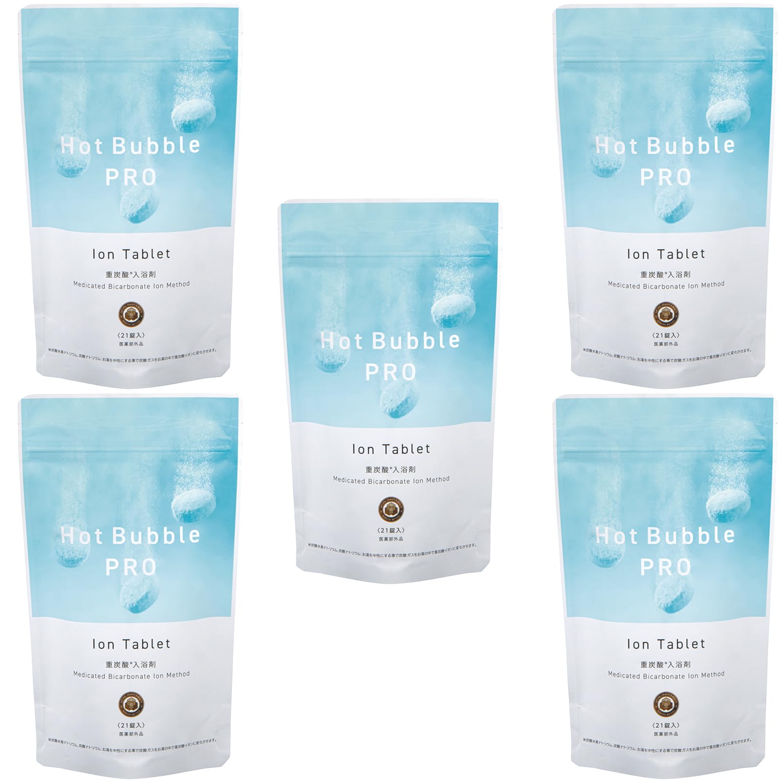 

Hot Bubble PRO Bicarbonate Bath Additives (21 Tablets) Medicinal Bath Additives, Bicarbonate Bath, Neutral, Quasi-drug, Unscented (21 Tablets, 5 Bags)