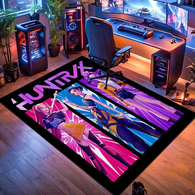 Dynamic Warriors: Action Adventure carpet Doormat Suitable for all seasons Art Office chair cushion Protective pad