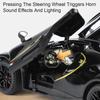 1:24 Tourbillon Atlantic Car Model Toy Alloy Diecast Shock Absorption Supercar Sound Light Pull Back Models Gifts for Boys
