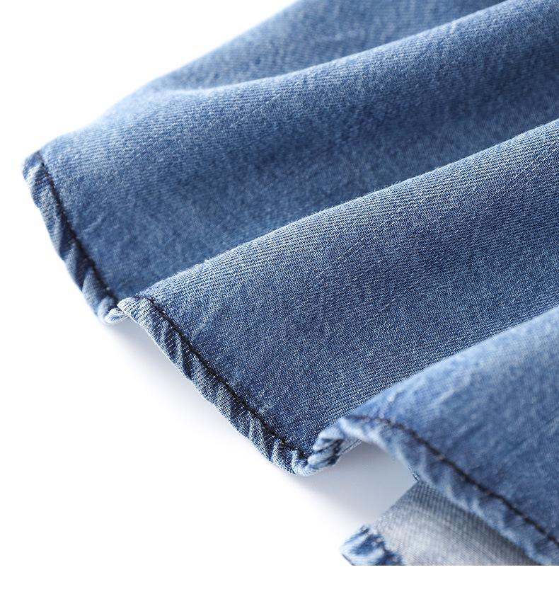 Spring/Summer Elegant Chinese Tencel Denim Shirt for Women