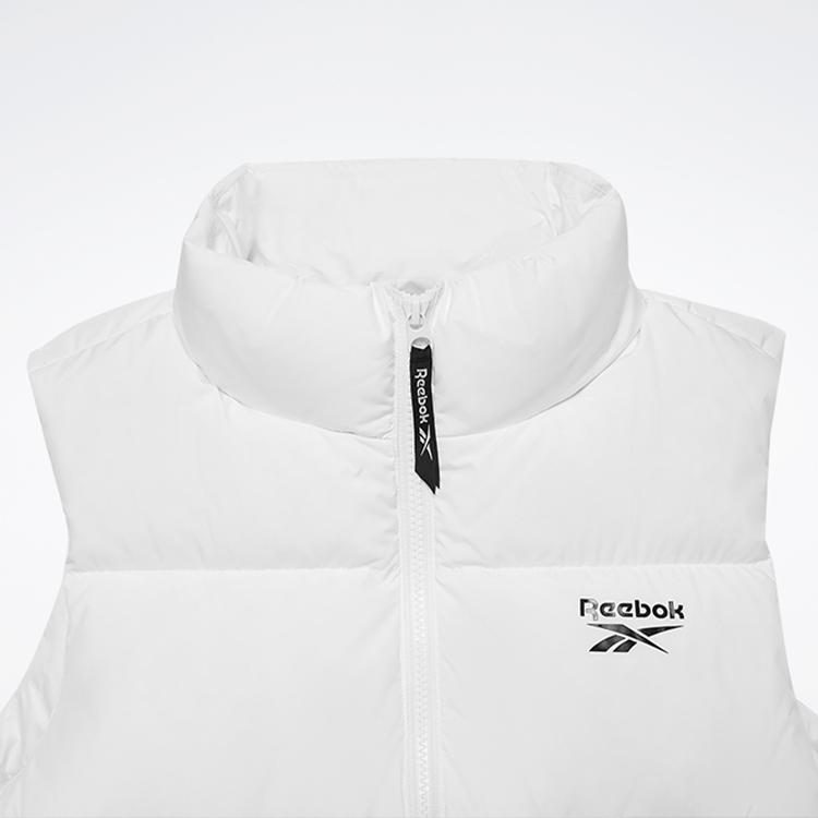 Reebok Classic Solid Color Outdoor Sports Warm Down Short Sleeveless Stand Collar Vest Men Vests HF2762